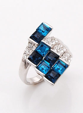 以前很贵断码清仓仅剩4件卖完下架手工镶嵌奥地利水晶戒指