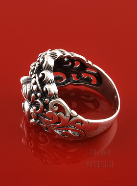 诚至尊纯银财气貔貅戒指
