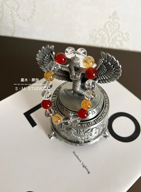 星木原创｜招财转运天然白黄水晶红玛瑙黑金超七水晶手串手链礼物