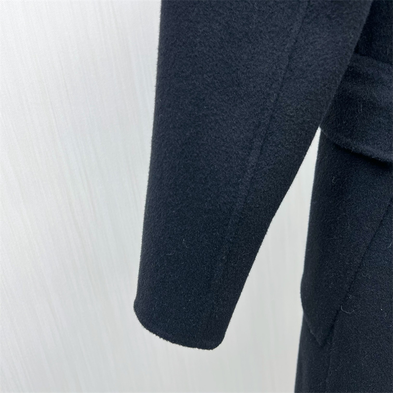 良月●2025冬季新 双面呢大衣女气质长款宽松绵羊毛呢子外套8772 - 图3