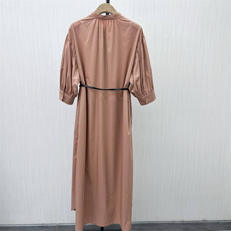 C●2025秋季新品 森系连衣裙女小清新简约气质显瘦长袖衬衫裙7662 - 图0