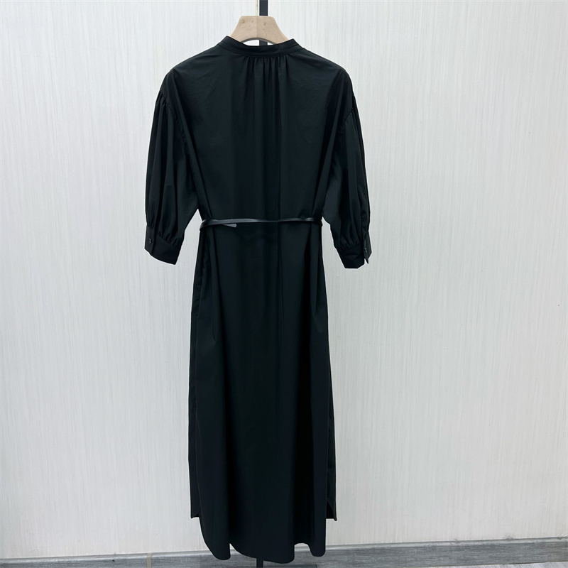 C●2025秋季新品 森系连衣裙女小清新简约气质显瘦长袖衬衫裙7662 - 图3