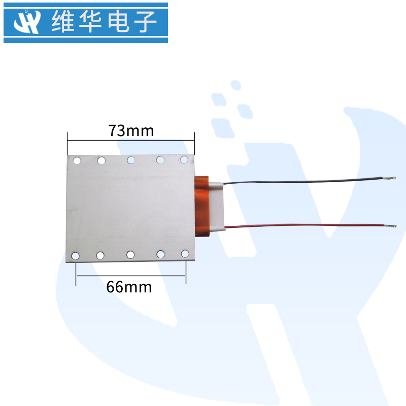 220伏V/24V/12伏自动恒温PTC铝壳发热体片带孔凸台绝缘型维华电子 - 图1