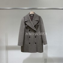 STAEMENT Korea East gate double-row buckle temperament fashion wool coat jacket