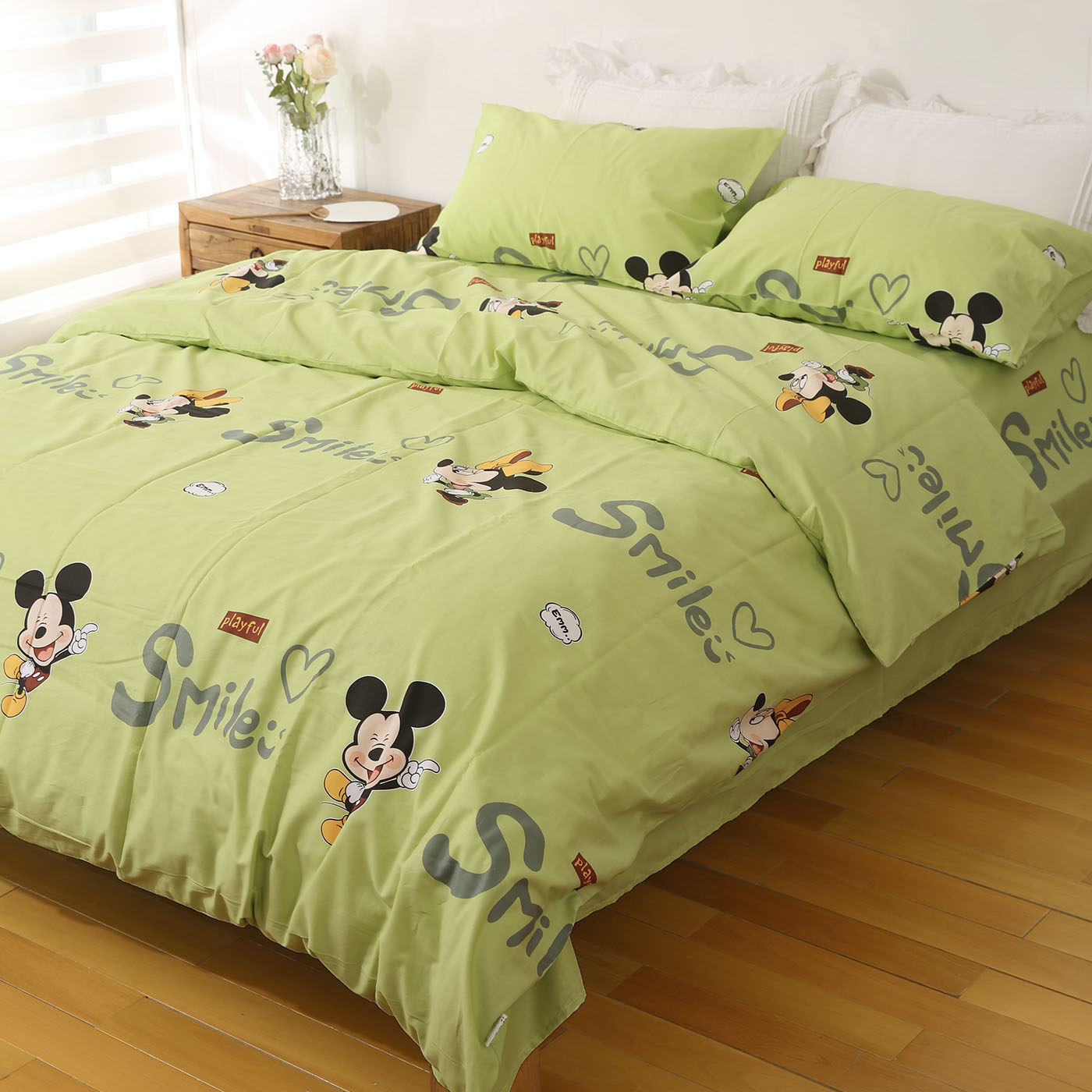 卡通米奇纯棉床单被套四件套全棉斜纹加厚儿童床品可裸睡四季款,淘宝优惠券,粉丝福利购,淘宝优惠卷
