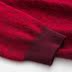 Áo len nam cổ dài màu đỏ chữ V dày cổ áo len cashmere mới trung niên mùa đông ấm đan đan lỏng - Áo len Cashmere áo thun nam cổ tròn Áo len Cashmere