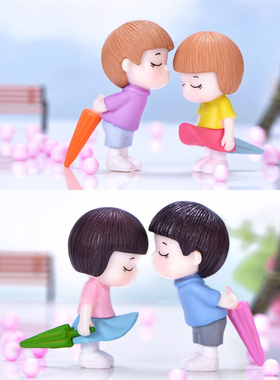 卡通男女PVC公仔家居办公室摆件