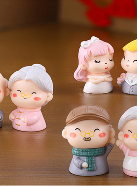 可爱男女树脂公仔家居微景观饰品
