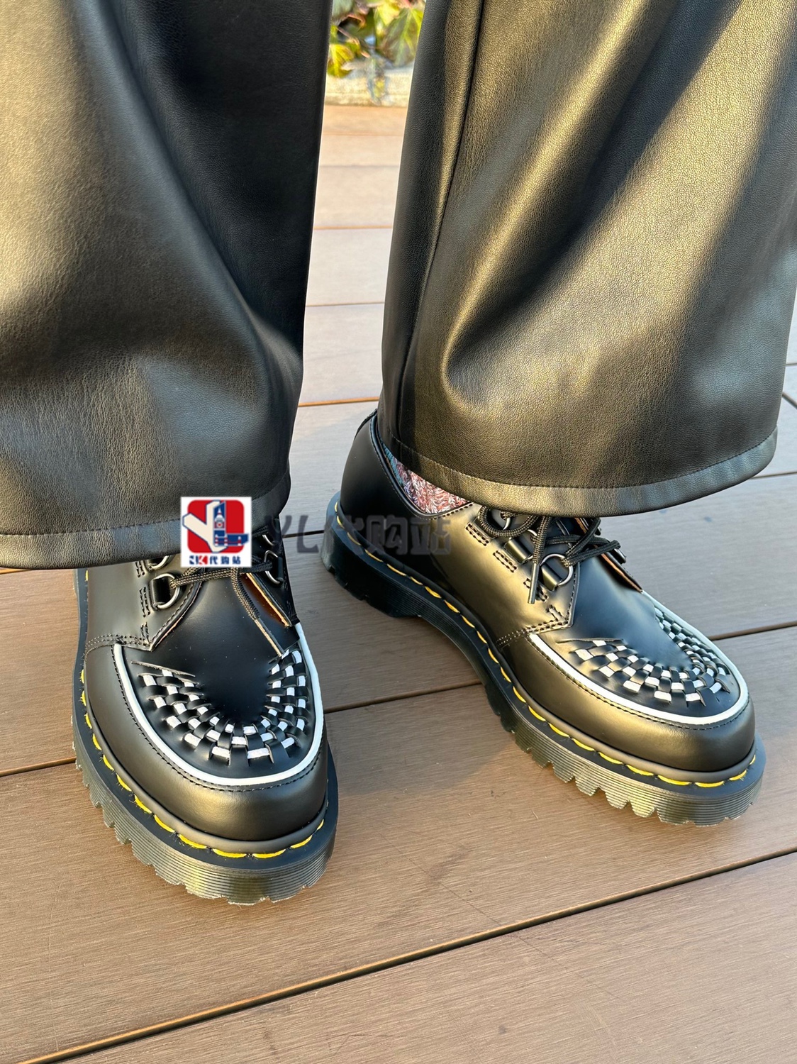 美国直邮代购Dr Martens Ramsey流苏编织翻毛皮一脚蹬马丁乐福鞋-图2