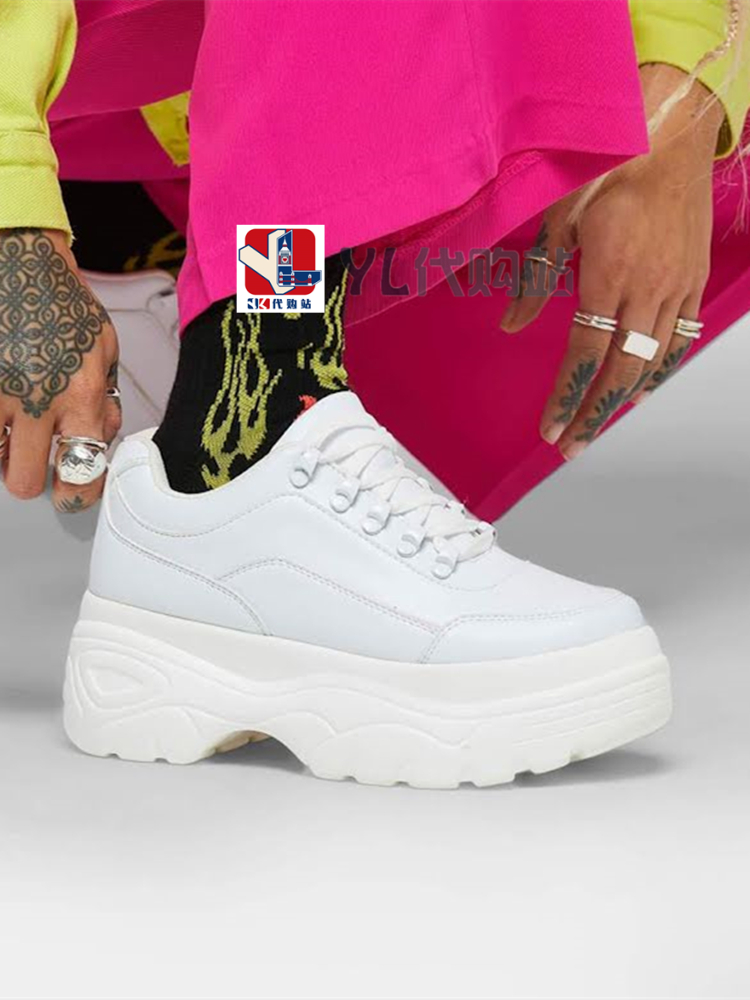 英美直邮Jennie Lisa同款鞋koi footwear厚底老爹鞋复古百搭白鞋_虎窝淘