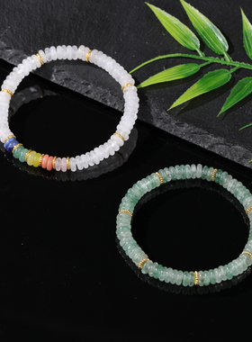 天然水晶算盘珠隔片手串女生个性