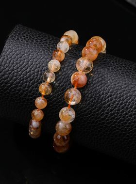 天然黄塔晶手串单圈时尚轻奢高级