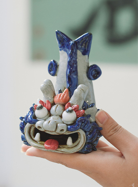 招财龙鱼倒流香炉摆件个性礼物