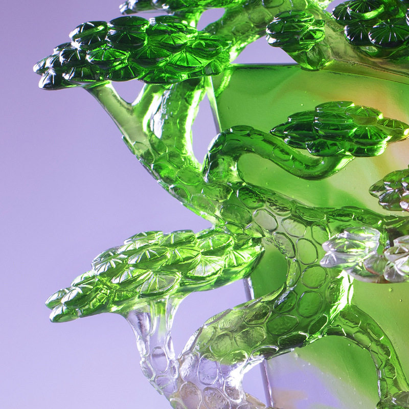 琉璃常青树工艺品基业中国特色礼品送老外招财手工摆件家居饰品