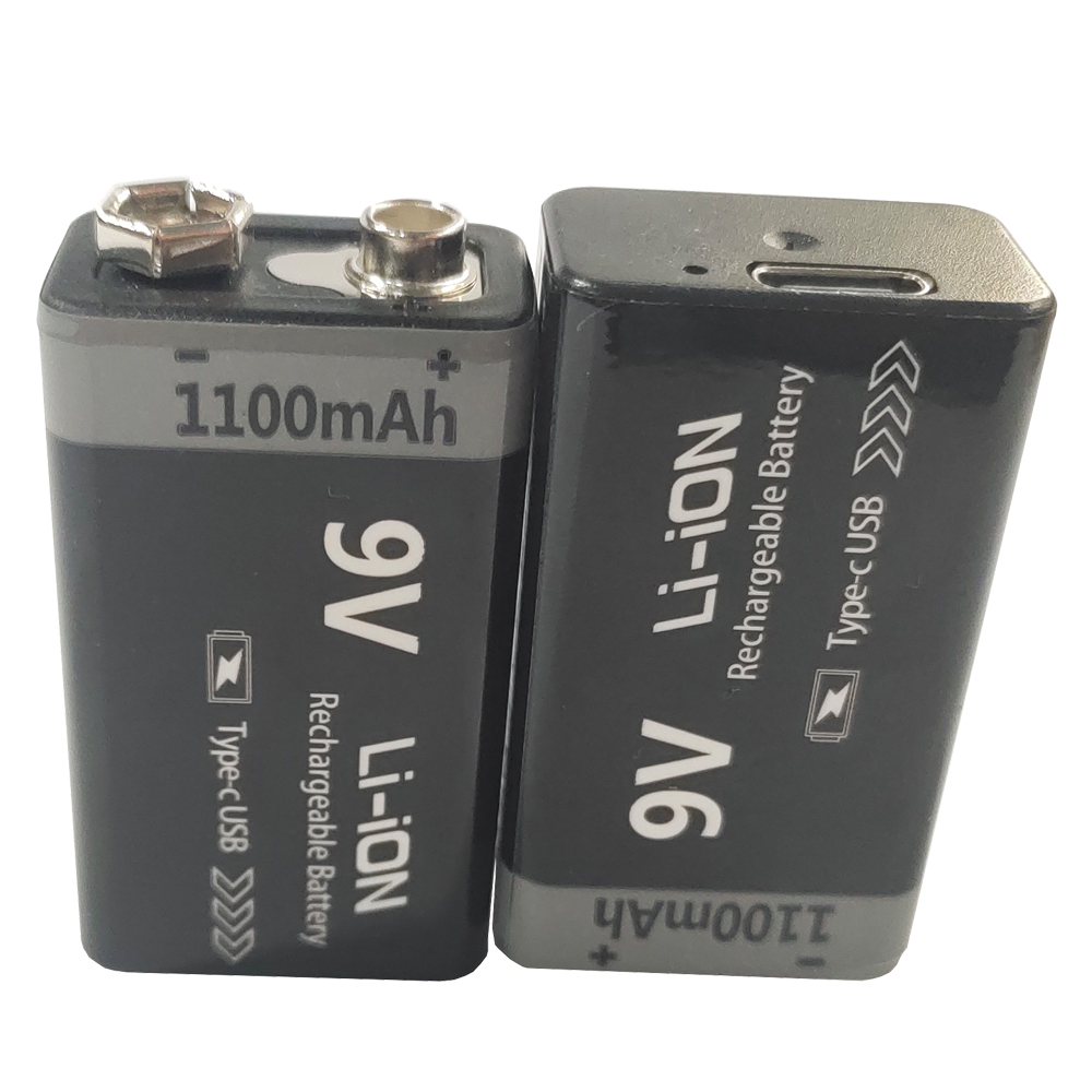9V电池USB-C充电电池6F22玩具麦克风话筒万用表电池Type-C 5V充电 - 图0