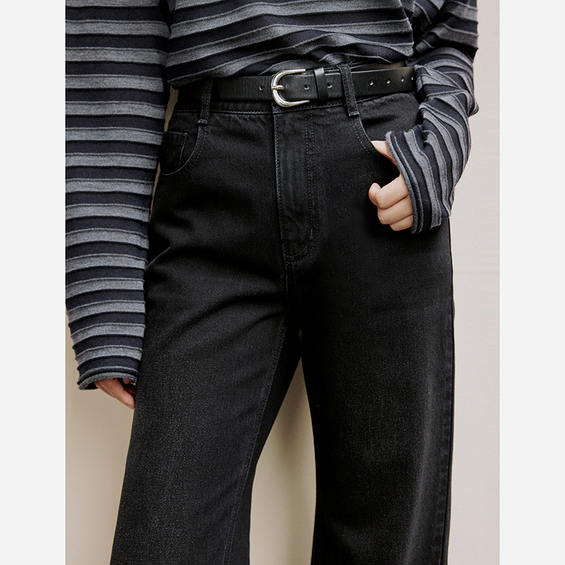 *WKZ05243 茉莉雅集 I*C手缝藏线土耳其全棉ORTA微喇牛仔裤长裤女 - 图0