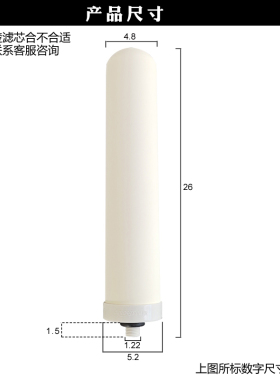 伯仕源A1净水器陶瓷滤芯内胆芯