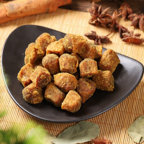放牛吃草素植物基牛肉粒即食五香咖喱办公室零食牛肉面素肉味煲汤 - 图0