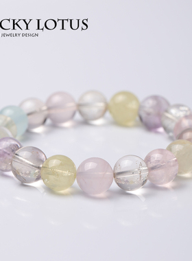 紫晶粉晶白水晶海蓝宝黄水晶手链