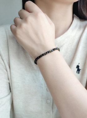 珠宝金耀石黑曜百搭风包邮首饰