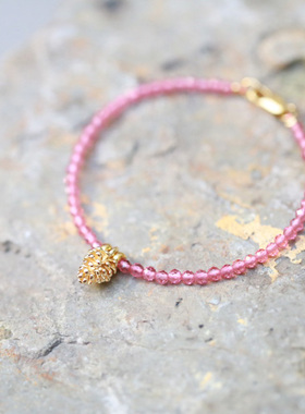 醉花荫丨刻面粉晶松果