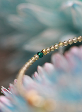 入锦系列十一月黄水晶极细手链