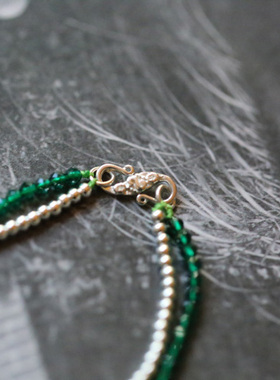 纯银刻面锆石极细手链