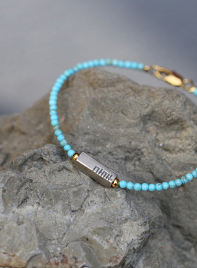 喜见丨纯银喜字绿松石九月生辰石