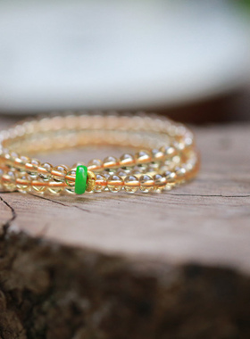 入锦原创设计天然黄水晶手链