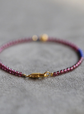 入锦手链常仪二月紫牙乌青金石