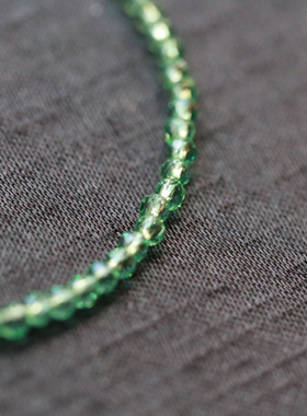 刻面橄榄石云纹9k金管细手链