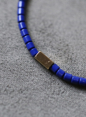 观虚丨极细青石小桶珠细手串2.5mm  弹力线款