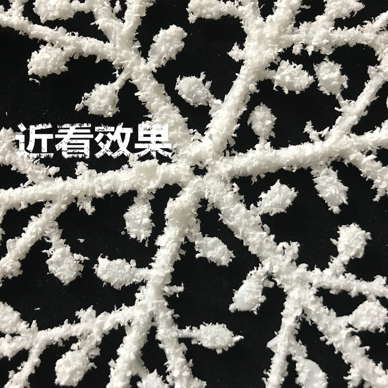 圣诞树饰品挂件婚礼场景布置橱窗玻璃贴平面轻雪粉雪花 - 图1