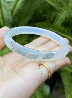 精品纯天然巴西绿朱砂玛瑙手镯女