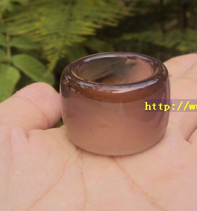 无烧天然玉髓玛瑙扳指男士款戒指