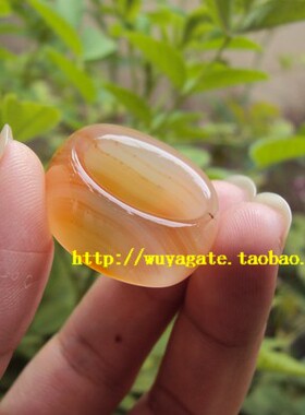 天然缠丝黄玛瑙大头戒指女款指环