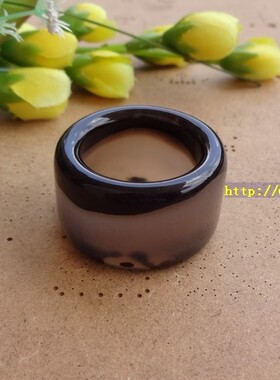 天然原色无烧玛瑙扳指男士款戒指