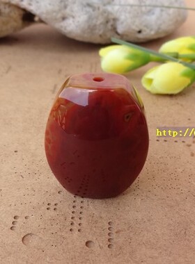 天然原矿战国红玛瑙吊坠散珠配件