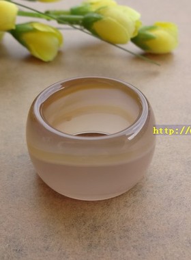 无烧天然一线缠丝玛瑙扳指复古