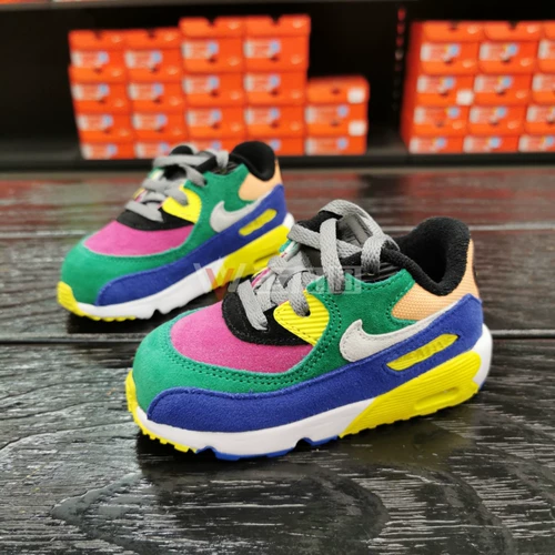 Counter Подлинная Nike Max 90 Детская воздушная подушка повседневная обувь CJ0935-100-300 CD6864 CD6867