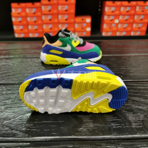 Counter Подлинная Nike Max 90 Детская воздушная подушка повседневная обувь CJ0935-100-300 CD6864 CD6867