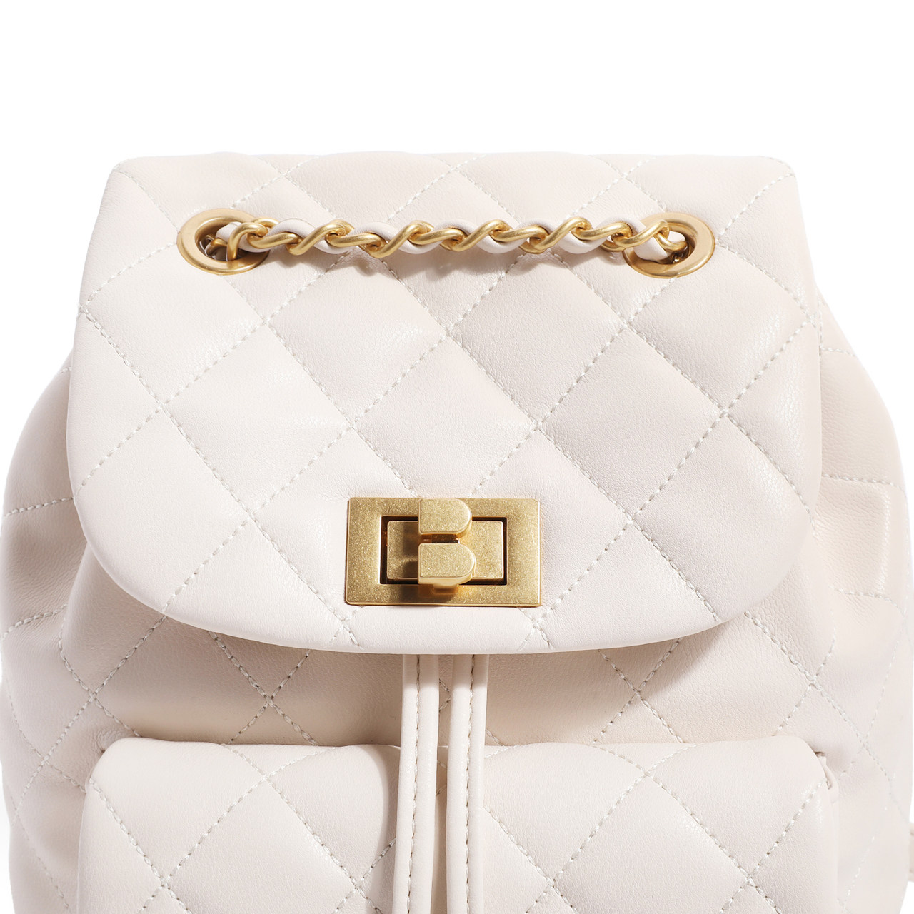 百丽2022新款链条小香风女士双肩包 BELLE百丽箱包女士包袋