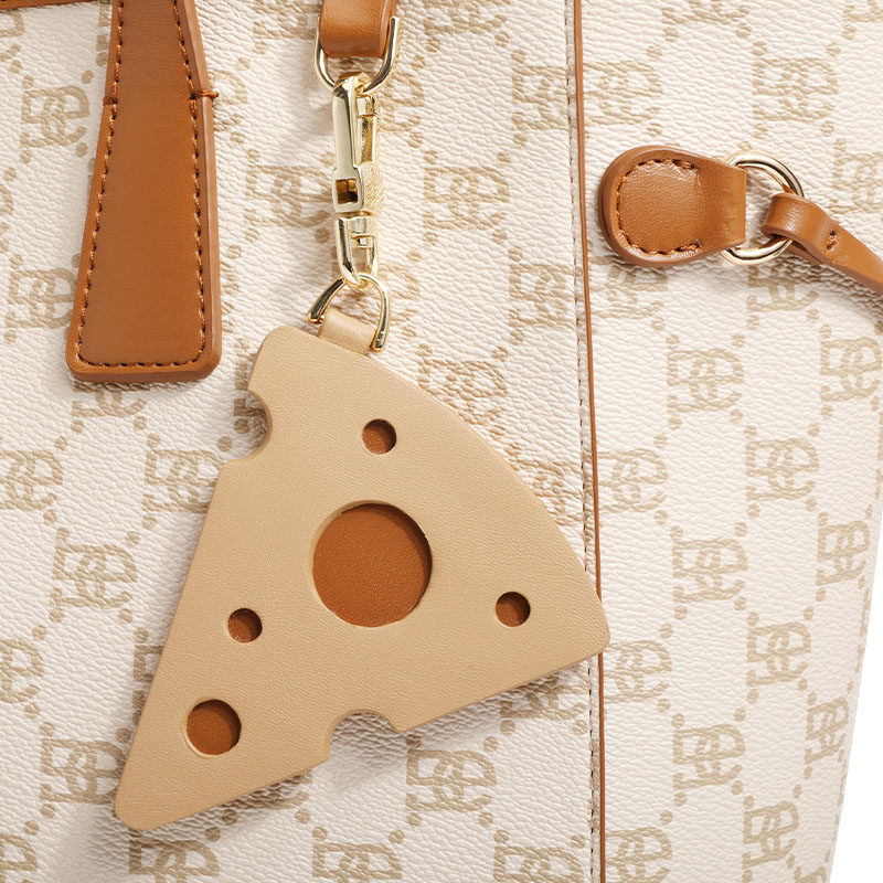 百丽女2023新款托特包老花感妈妈包 BELLE百丽箱包女士包袋