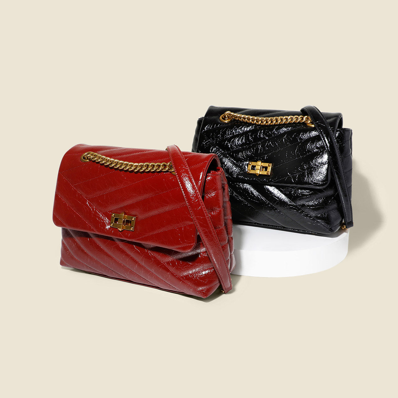 聚百丽2020冬新商场同款绗缝纹箱包 BELLE百丽箱包女士包袋