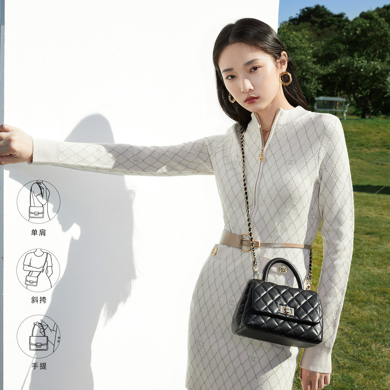 百丽迷你女2022新商场同款斜挎包 BELLE百丽箱包女士包袋