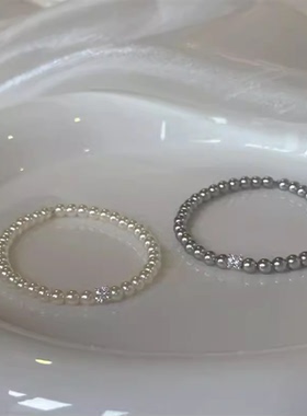 fever同款珍珠戴妃镶钻手串