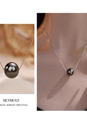 法式贝珠锁骨链女小众百搭