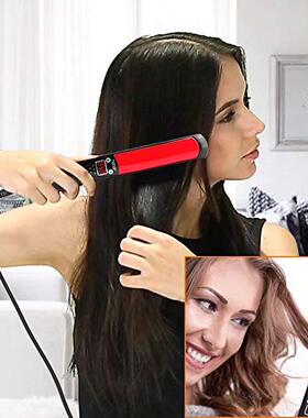 Flat Ironfor Hair 2 In 1 Flat Iron with 1 Inch Titanium Cera