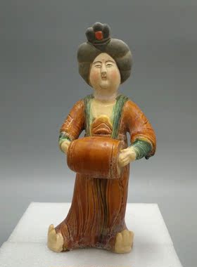 仿古陶器唐代仕女艺术品摆件古玩