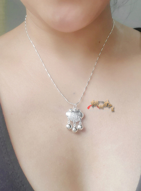 男女999纯银硬银吊坠挂件
